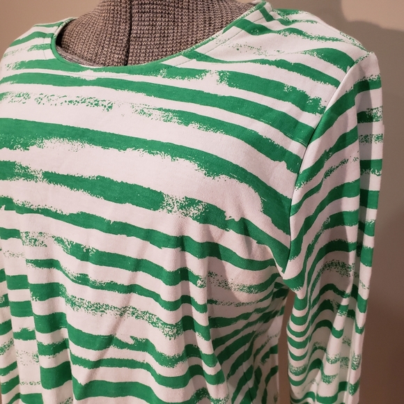 Green and White Striped Top - Picture 3 of 3